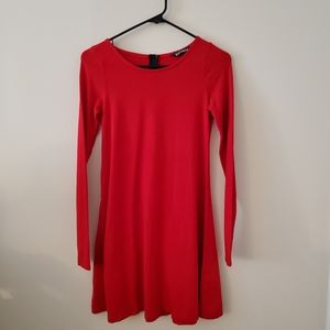 Express Red Long Sleeve Dress - Size XS
